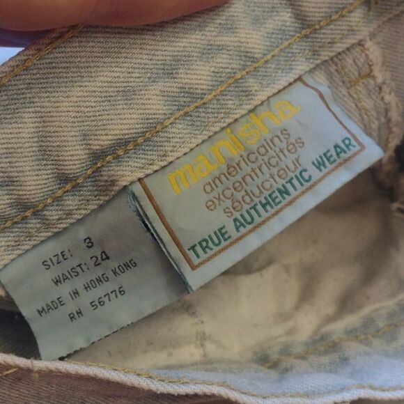 Vintage Manisha Western Bareback Jeans high rise tapered leg light blue sz 3 - Picture 7 of 11